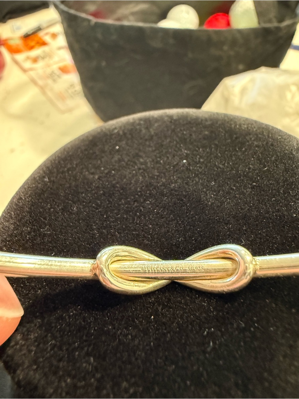 Tiffany & Co. Sterling Silver Knot Infinity Cuff Bracelet - Picture 4 of 5